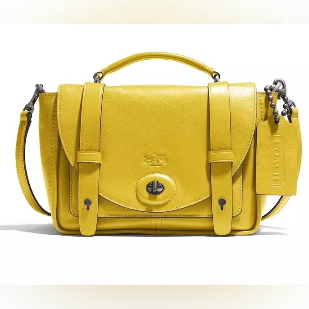 COACH Bleecker Mini Brooklyn Messenger Bag in Smooth Leather